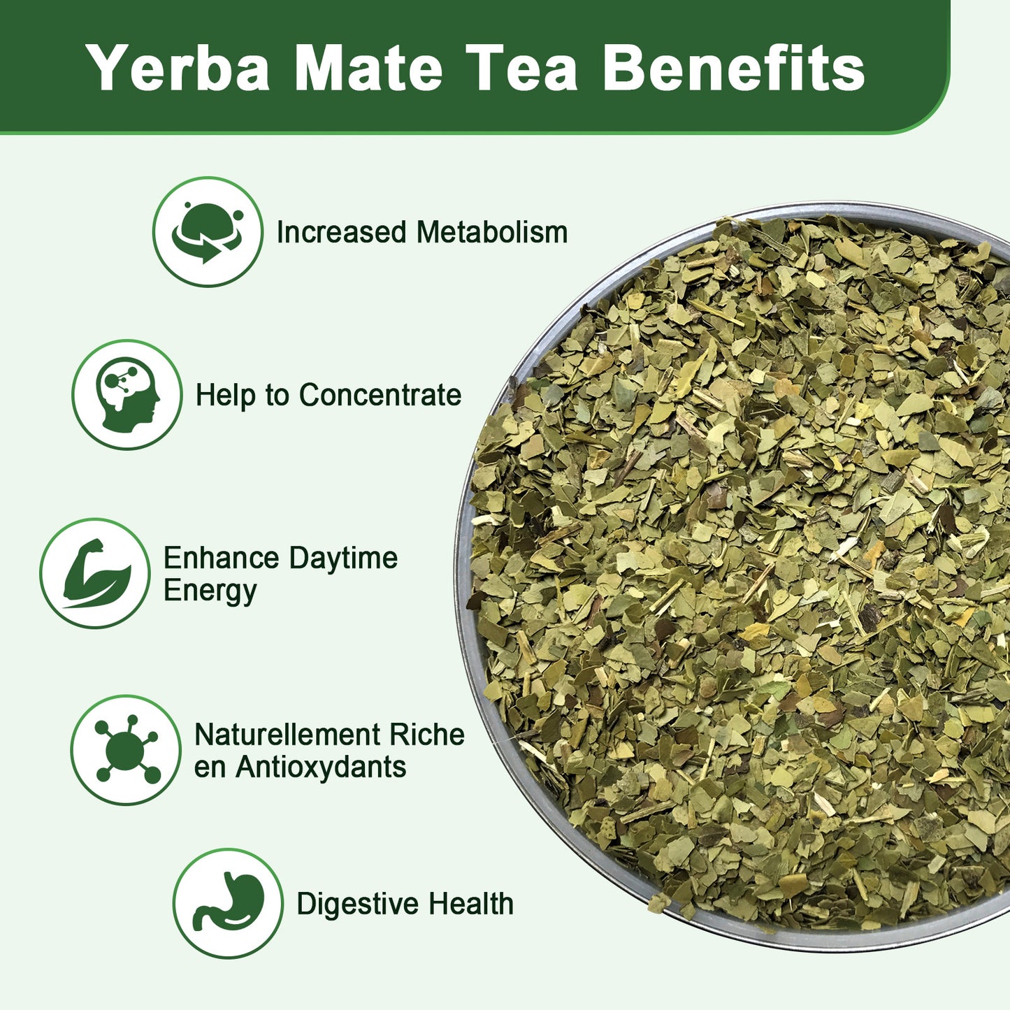 Unsmoked Yerba Mate Tea Bags, Natural Organic Yerba Matte Rich in Chlorophyll, Antioxidants and Vitamins, 30 Tea Bags