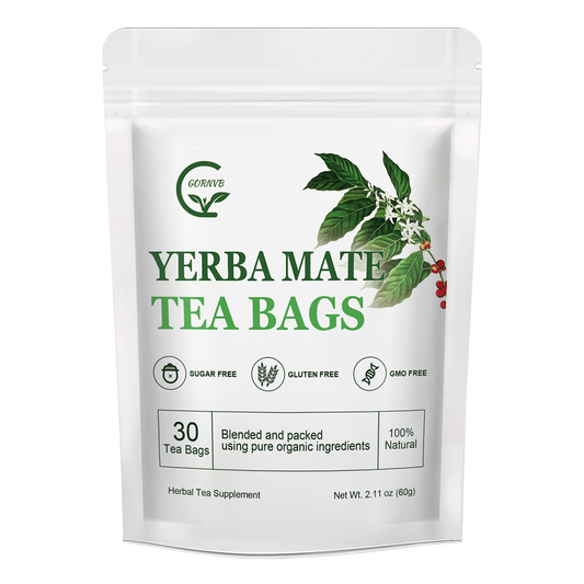 Unsmoked Yerba Mate Tea Bags, Natural Organic Yerba Matte Rich in Chlorophyll, Antioxidants and Vitamins, 30 Tea Bags