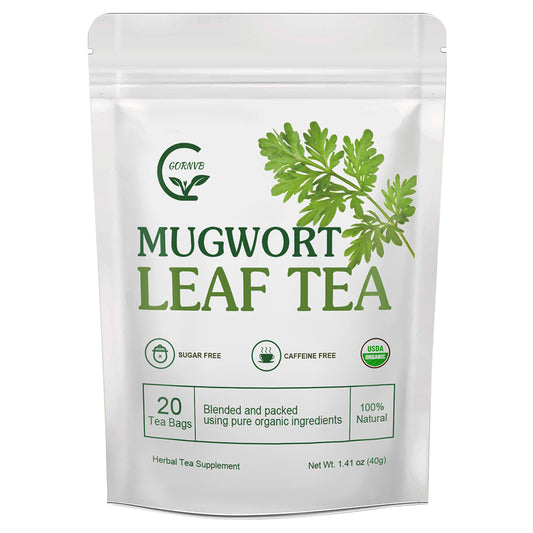 Organic Mugwort Tea Bags - Mugwort Herb Dried Leaves, Improve Sleep and Digestion, Caffeine Free, 20 Tea Bags