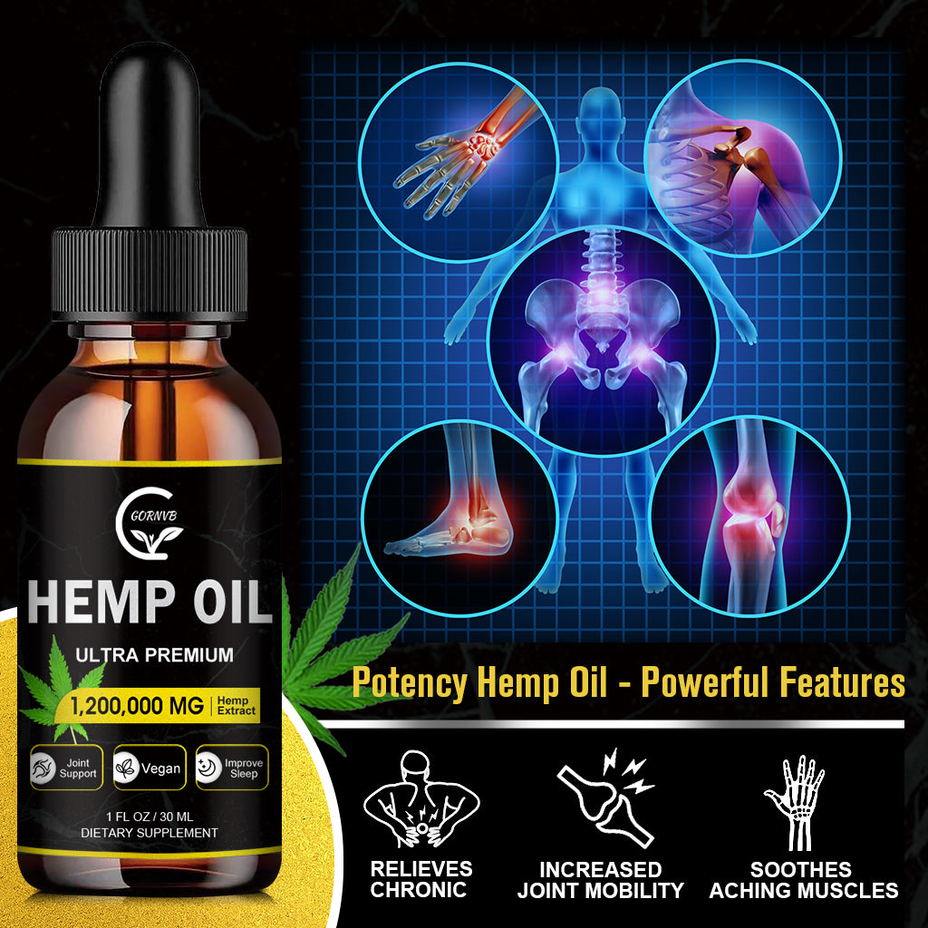 (2-Pack) High Potency Hemp Oil - Maximum Strength, Immune System Support, Focus Calm, Relaxation, Mood, Pure Extract, Organic, Vegan, Non-GMO